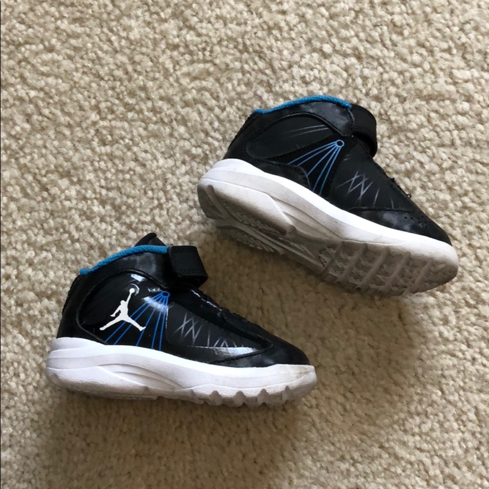 Blue and Black Nike Baby Jordans